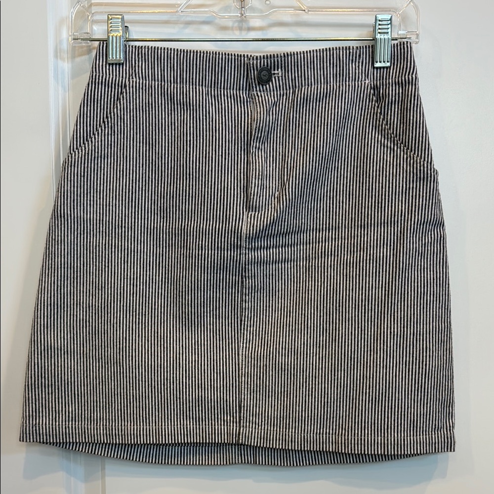 Striped Blue and White Women's Skirt